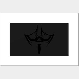 V for Vendetta Mask - Anonymous - Guy Fawkes Posters and Art